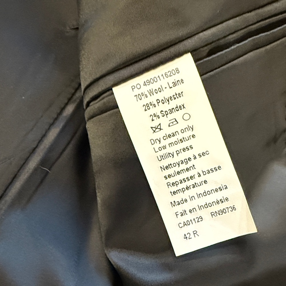 Calvin Klein | Slim-fit Stretch 2 Piece Black Suit SZ 42R W32/32 - Picture 8 of 15
